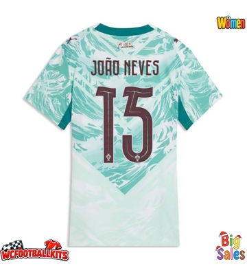 Portugal Joao Neves #15 Replica Away Stadium Shirt for Women World Cup 2026 Short Sleeve